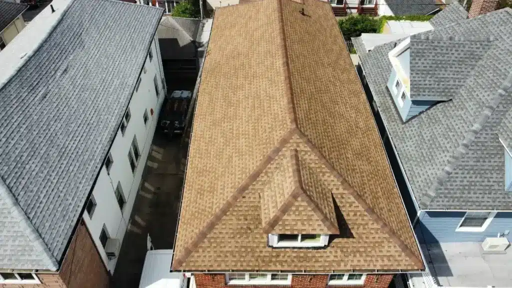 Drone view of roof inspections in NYC area