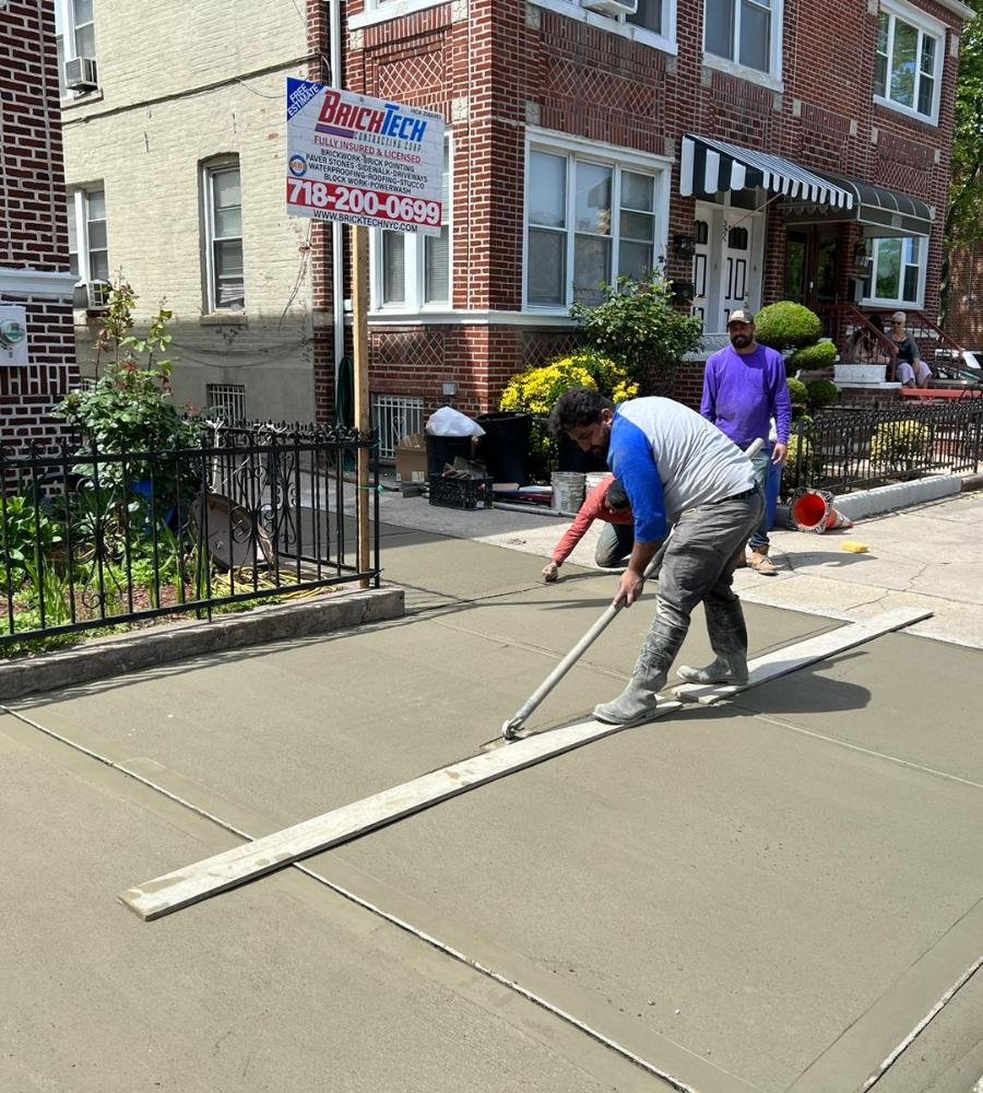 Professional sidewalk construction services in Borough Park, NY by Brick Tech​