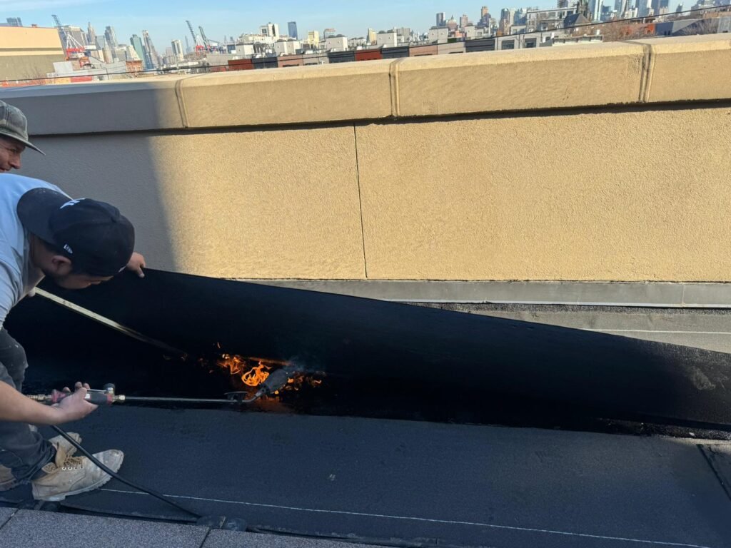 Residential roofing project in Brooklyn, NY by Brick Tech Contracting Corp