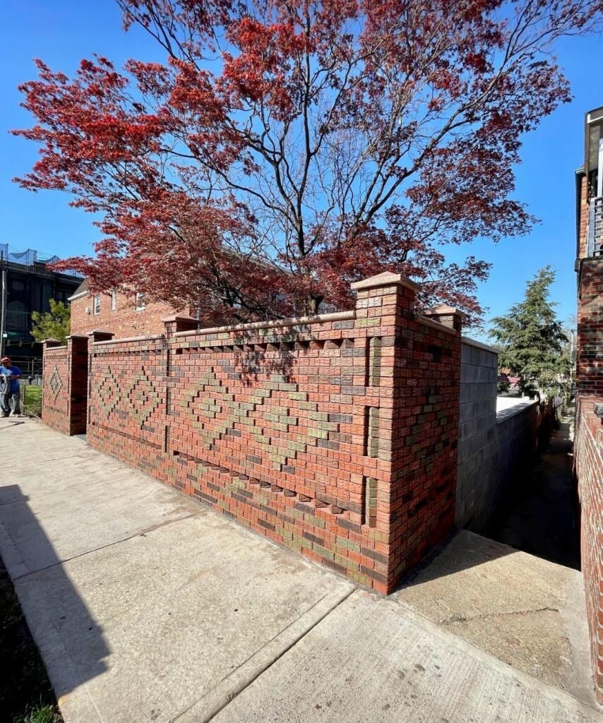 Brownstone facade repointing in Brooklyn neighborhood