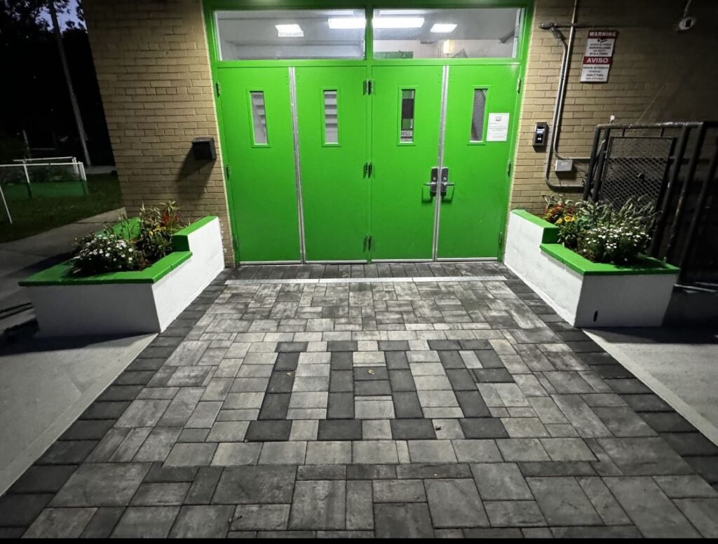 Driveway paver installation