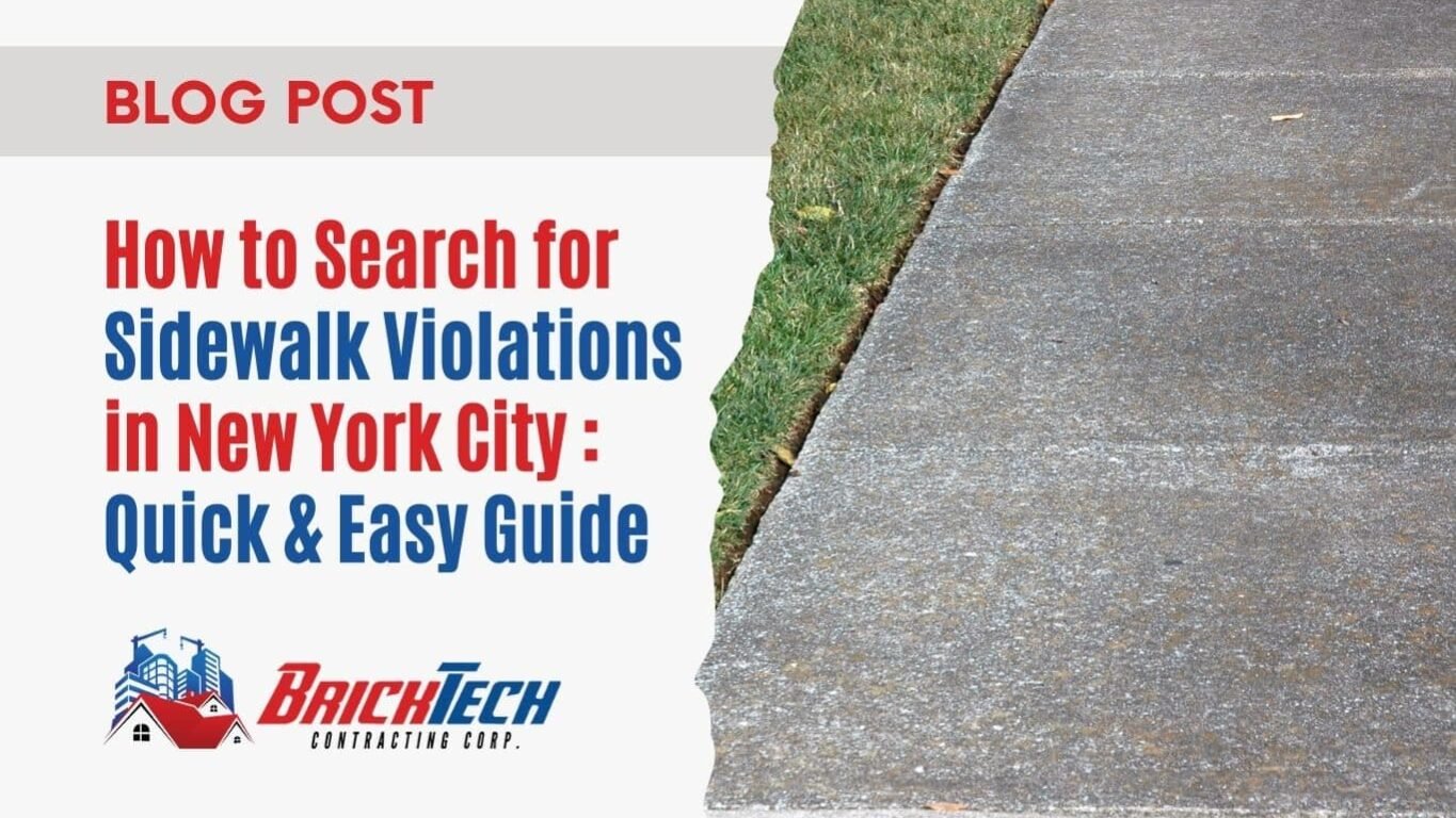 How to Search for Sidewalk Violations in New York City Quick & Easy Guide