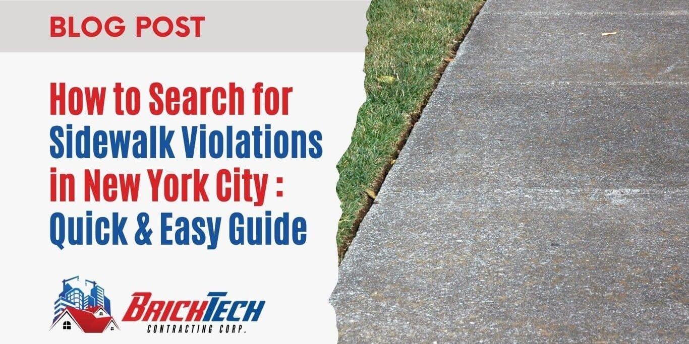 How to Search for Sidewalk Violations in New York City Quick & Easy Guide