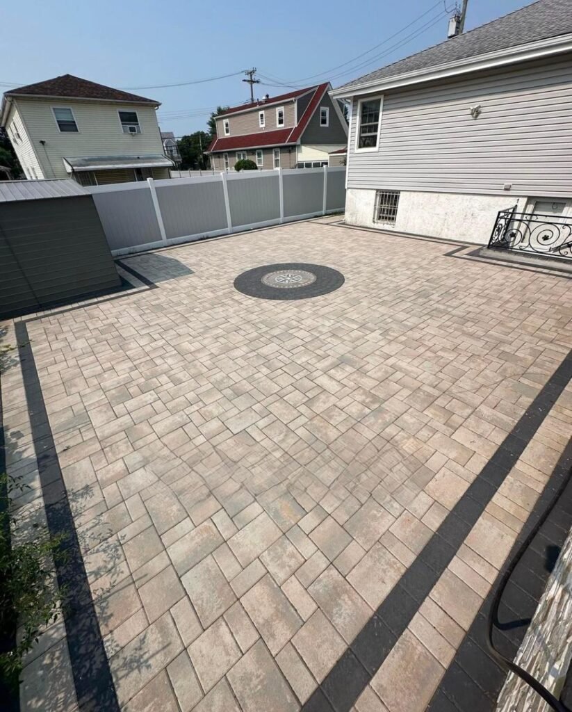 Paver patio in NYC by Brick Tech Contracting Corp