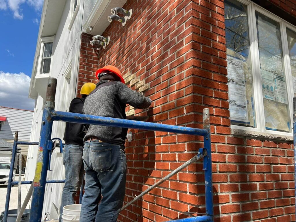 Brick pointing project in Dyker Heights, NY by Brick Tech Contracting Corp