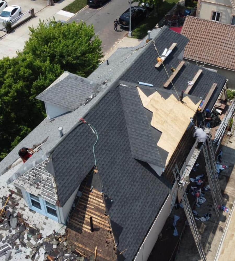 Roofing installation in Dyker Heights, NY by Brick Tech Contracting Corp