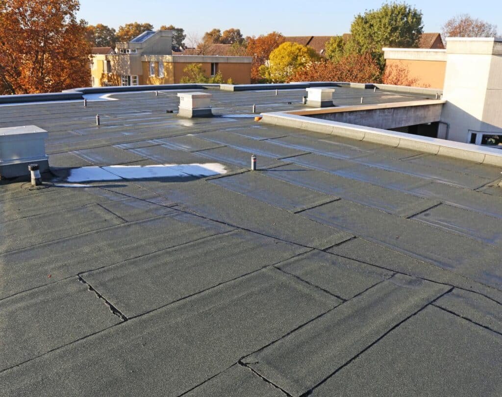 Commercial flat roof installation in Bensonhurst, NY by Brick Tech Contracting Corp