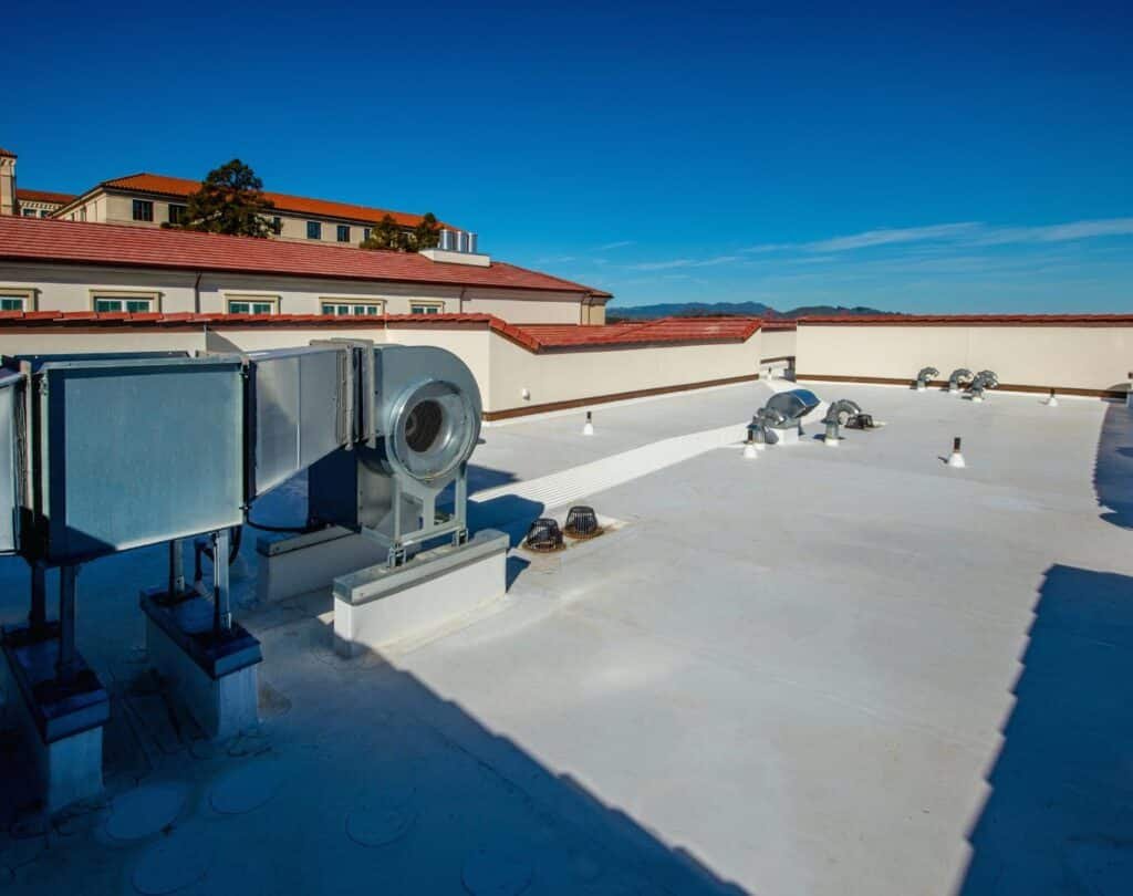 Roof coating project on a commercial loft building in Bushwick, NY