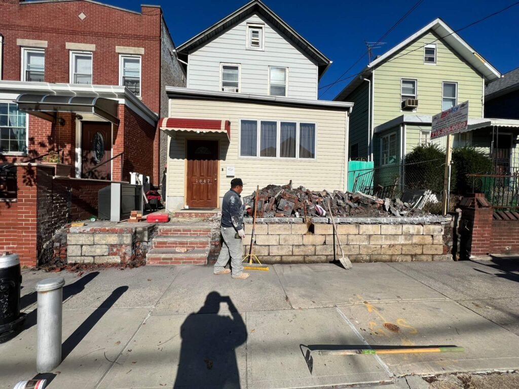 DOT sidewalk violation removal project in Bensonhurst, NY