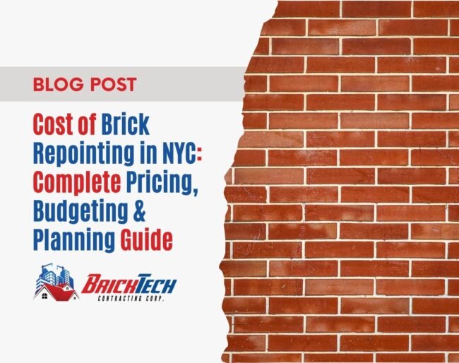 Cost of Brick Repointing in NYC Complete Pricing, Budgeting & Planning Guide Cost of Brick Repointing in NYC Complete Pricing, Budgeting & Planning Guide