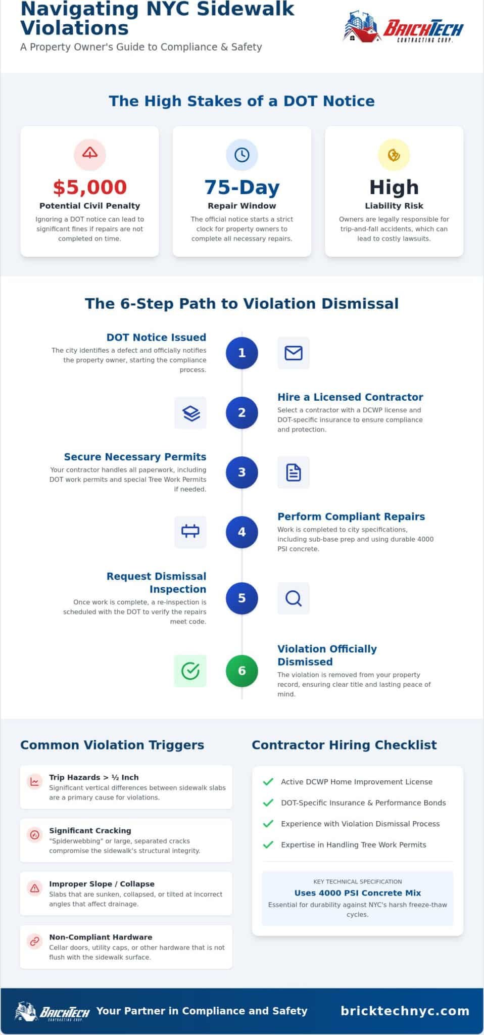 Choosing an NYC Sidewalk Repair Contractor: The 2026 Property Owner’s Guide
