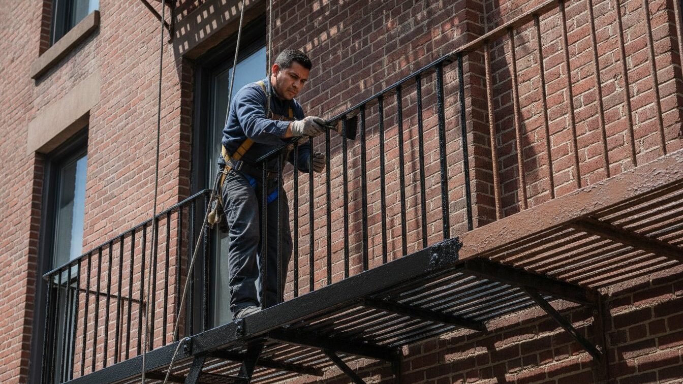 Fire Escape Painting NYC: 2026 Compliance and Restoration Guide – Hero Image Fire Escape Painting NYC: 2026 Compliance and Restoration Guide