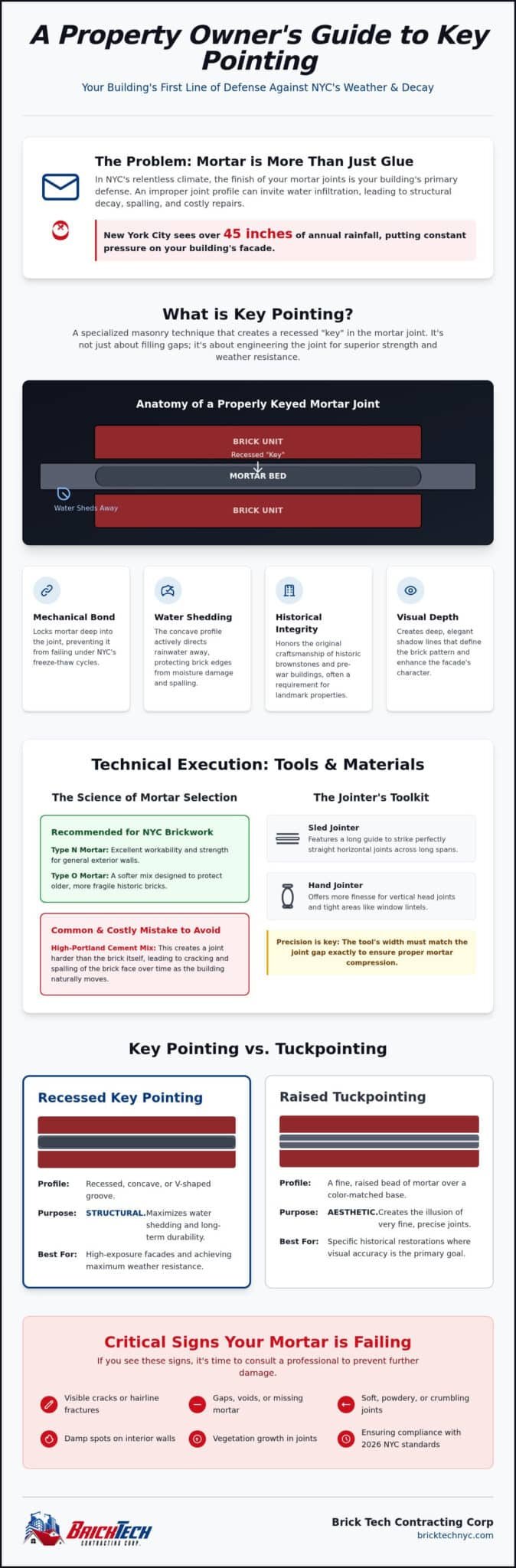 Key Pointing in NYC Masonry: A 2026 Guide to Joint Finishing & Restoration