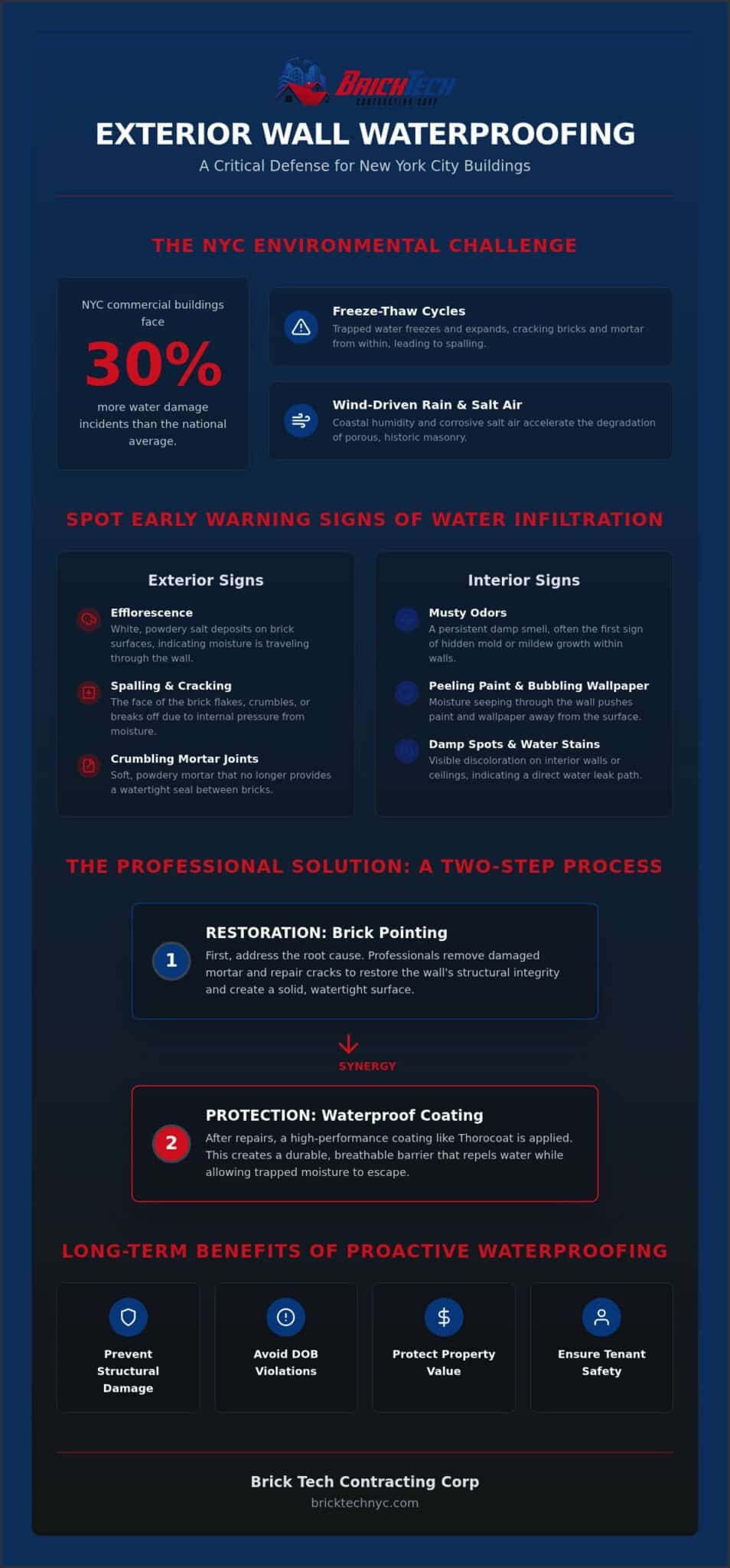 Professional Exterior Wall Waterproofing in NYC
