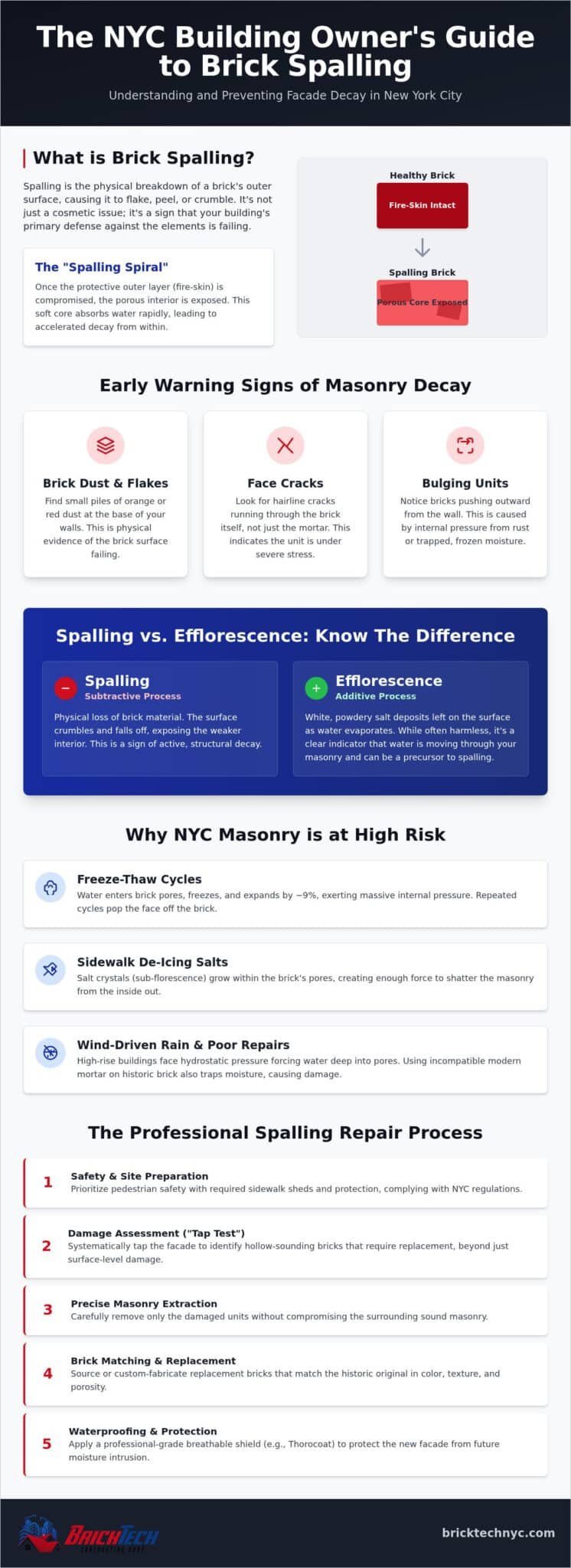 Spalling Brick Repair NYC: The Complete 2026 Guide to Facade Restoration