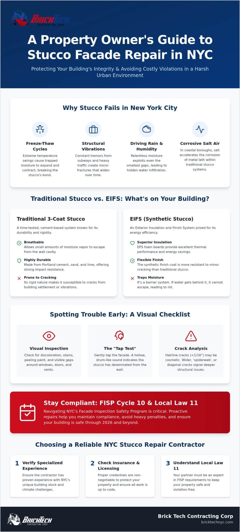 Stucco Facade Repair NYC: Property Owner’s Guide 2026
