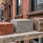 Masonry Samples on an Urban Scaffold