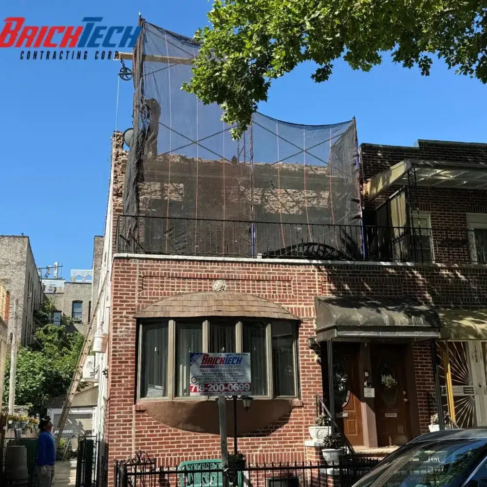 Brick Tech Contracting Corp team doing parapet installation in New York City