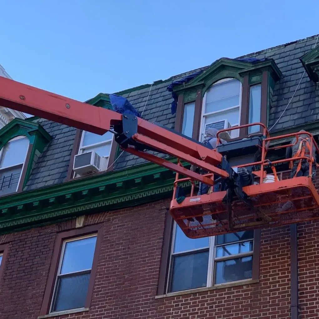 Roof inspector going to inspect the roof in NYC